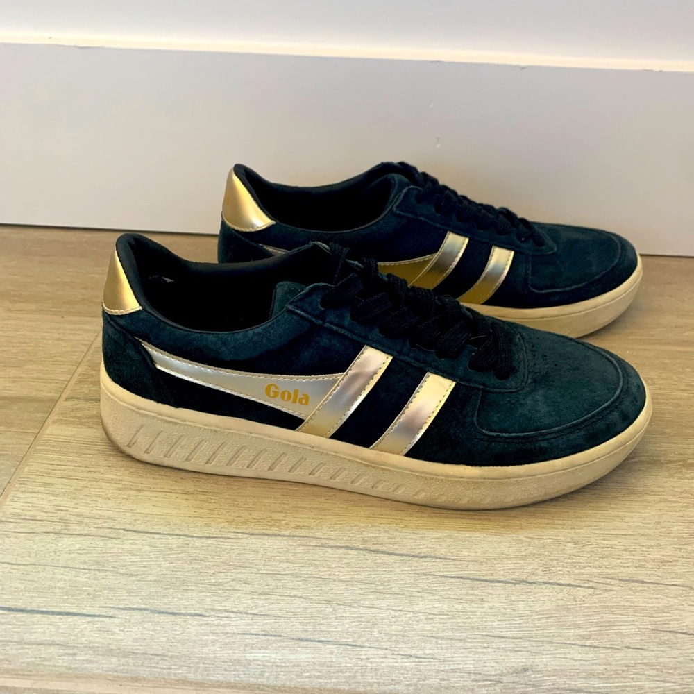 Gola Sneakers - blue suede with gold accents sz 10